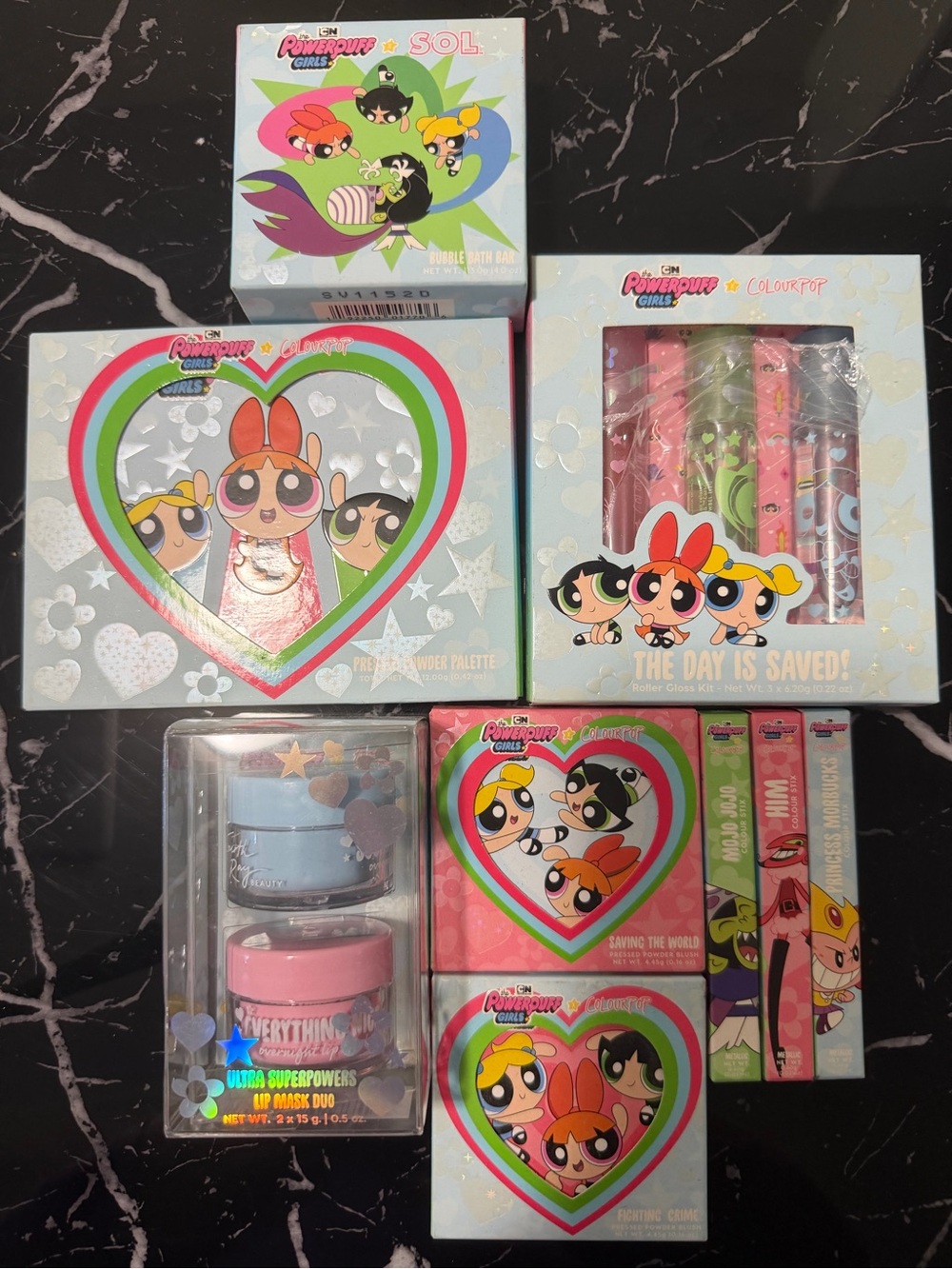 ColourPop x The Powerpuff Girls Pink & Blue Lip + Eye Set